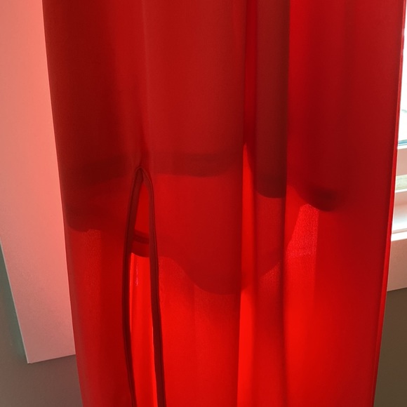 SHOW ME YOUR MUMU Coral halter sheer maxi dress - Picture 4 of 6